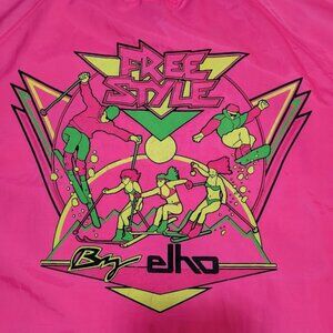 Vintage 90's Freestyle by Elho Neon Pink Windbreaker Pullover Size XL